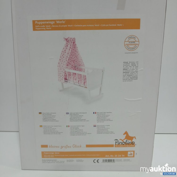 Artikel Nr. 900090 Artikel Nr. 900090: Pinolino Puppenwiege 'Merle' L56xB37xH42cm 252414