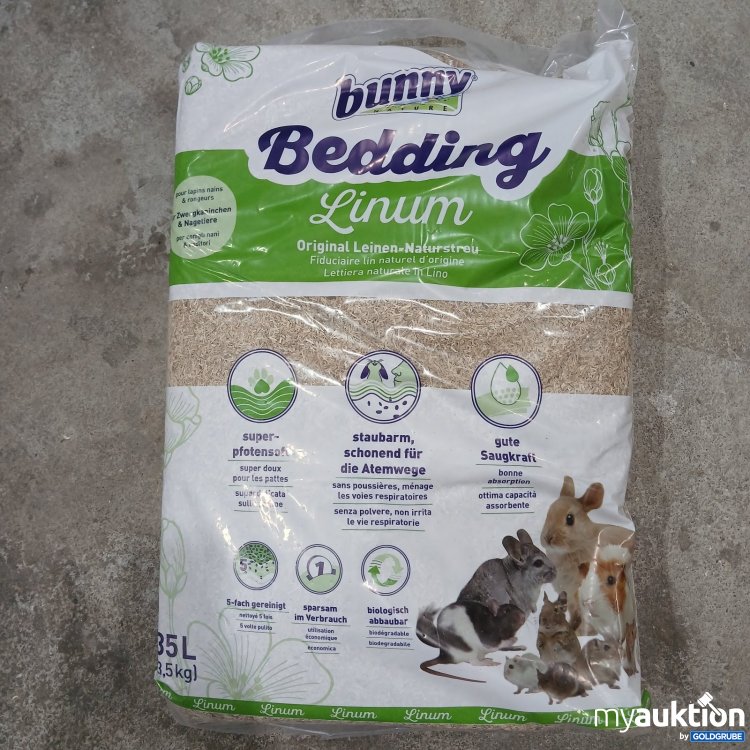 Artikel Nr. 467091 Artikel Nr. 467091: bunny Bedding Linum Original Leinen-Naturstreu 35 l (3,5 kg)