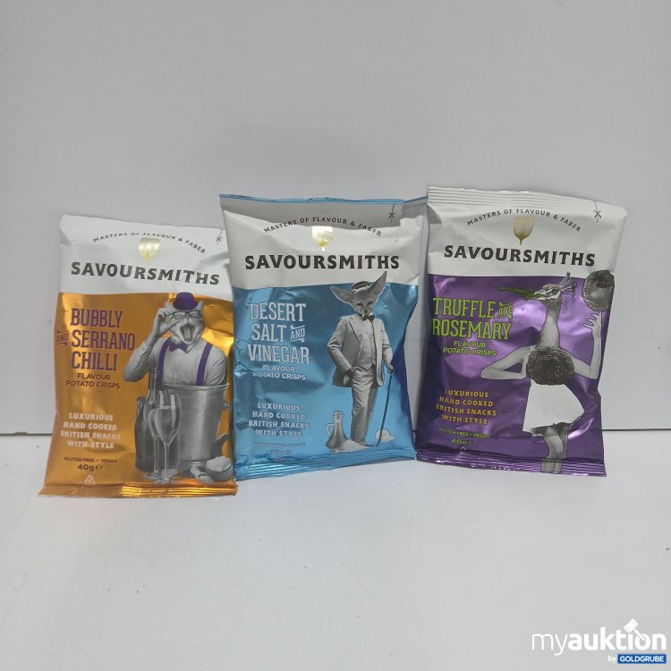 Artikel Nr. 912091: Savoursmiths Flavour Potato Crisps 3x40g