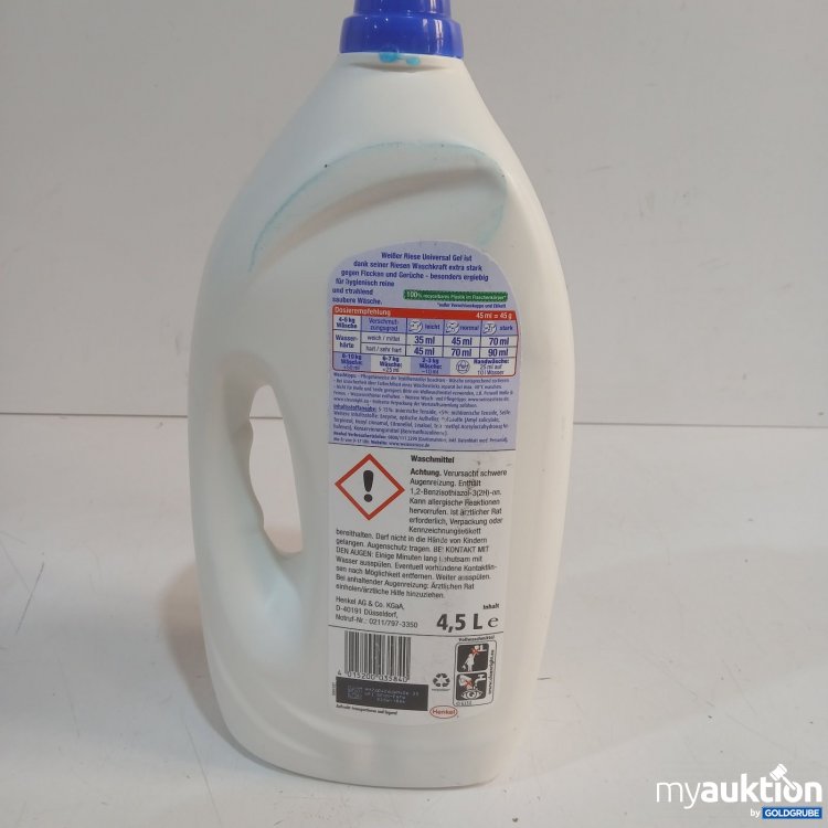 Artikel Nr. 462092 Artikel Nr. 462092: Weißer Riese Universal Gel Waschmittel 4,5L