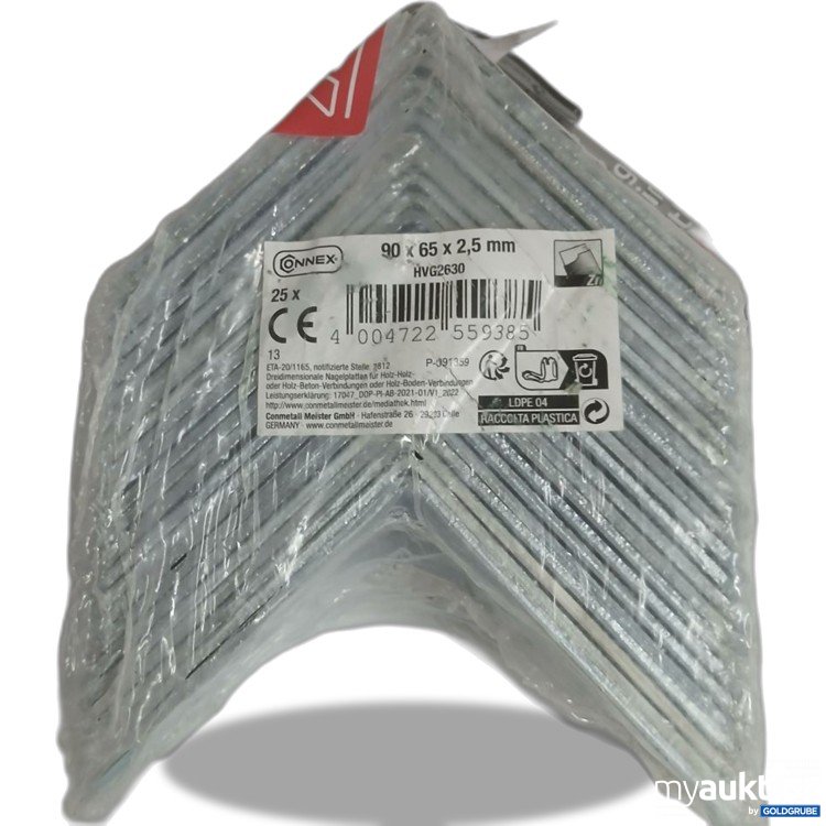 Artikel Nr. 922092: CONNEX Nagelplatten 90 x 65 2,5 mm 25x