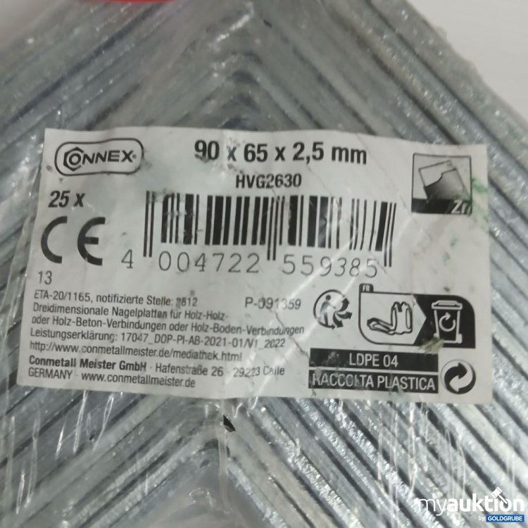 Artikel Nr. 922092: CONNEX Nagelplatten 90 x 65 2,5 mm 25x
