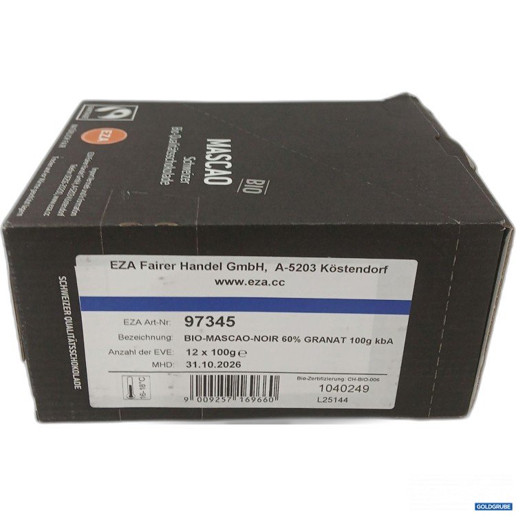 Artikel Nr. 972092 Artikel Nr. 972092: EZA Bio-Masaco Dunkle-Sxhokolade 12×100g