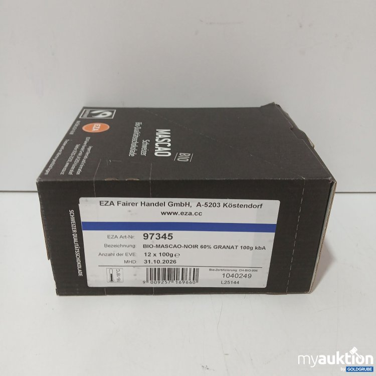 Artikel Nr. 972092 Artikel Nr. 972092: EZA Bio-Masaco Dunkle-Sxhokolade 12×100g