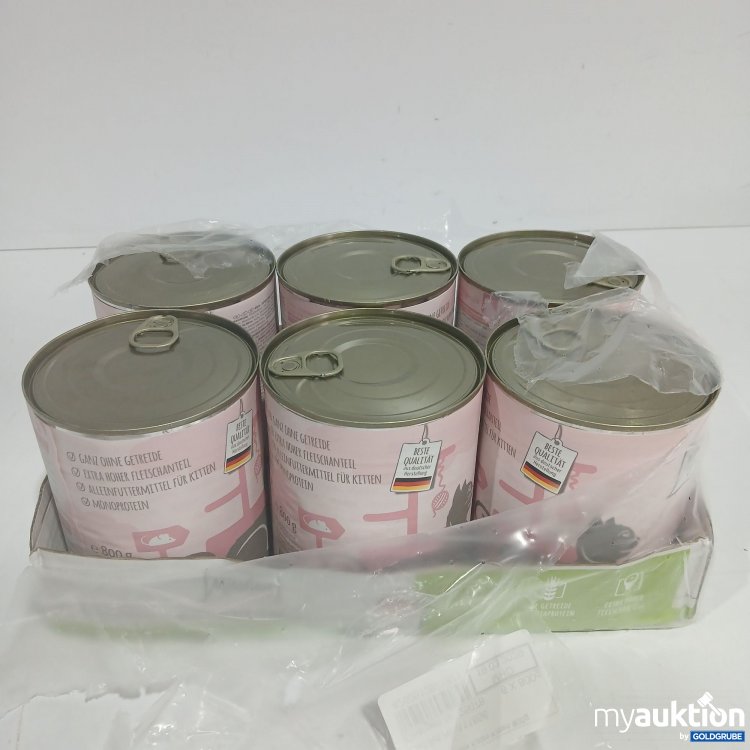 Artikel Nr. 845093: Mjamjam Katzenfutter Kitten saftiges Hühnchen mit Lachsöl 6x800g