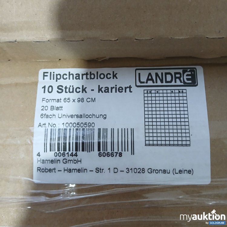 Artikel Nr. 952094: Landre Flipchartblock 10Stk je 20Blatt 65x98xm 100050590
