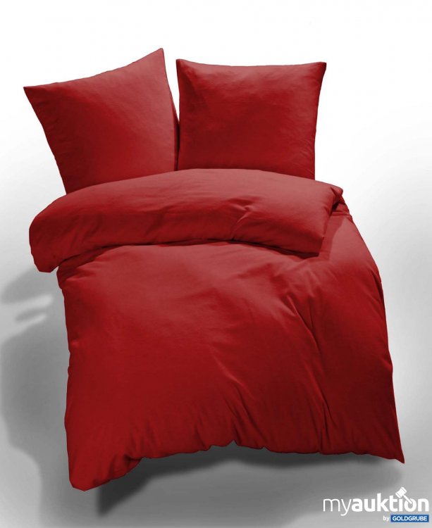 Artikel Nr. 376095: Soft-Satin Bettwäsche rot 2x70x90+200x220cm