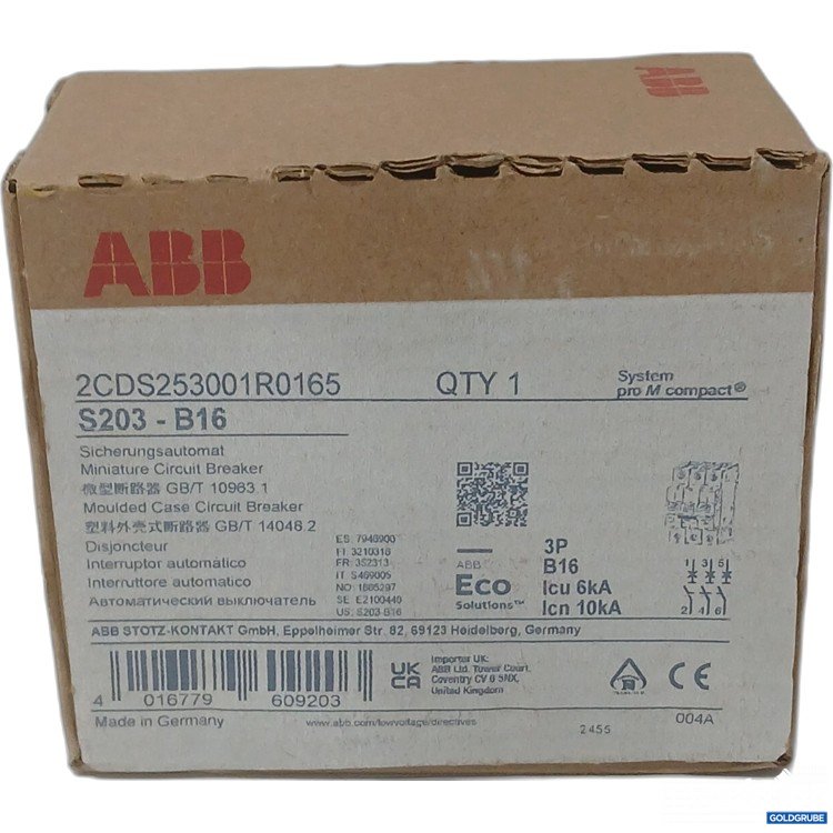 Artikel Nr. 446095 Artikel Nr. 446095: ABB Sicherungsautomat S203-B16