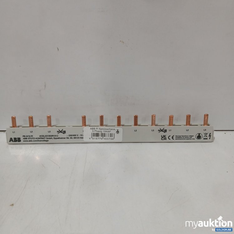 Artikel Nr. 446096 Artikel Nr. 446096: ABB FI Kammschiene 3-Phasig 10mm²