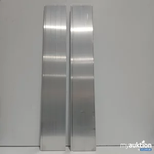 Auktion Aluminium gerilltes Anschluss- und Wandprofil 2stk ca 94cm 