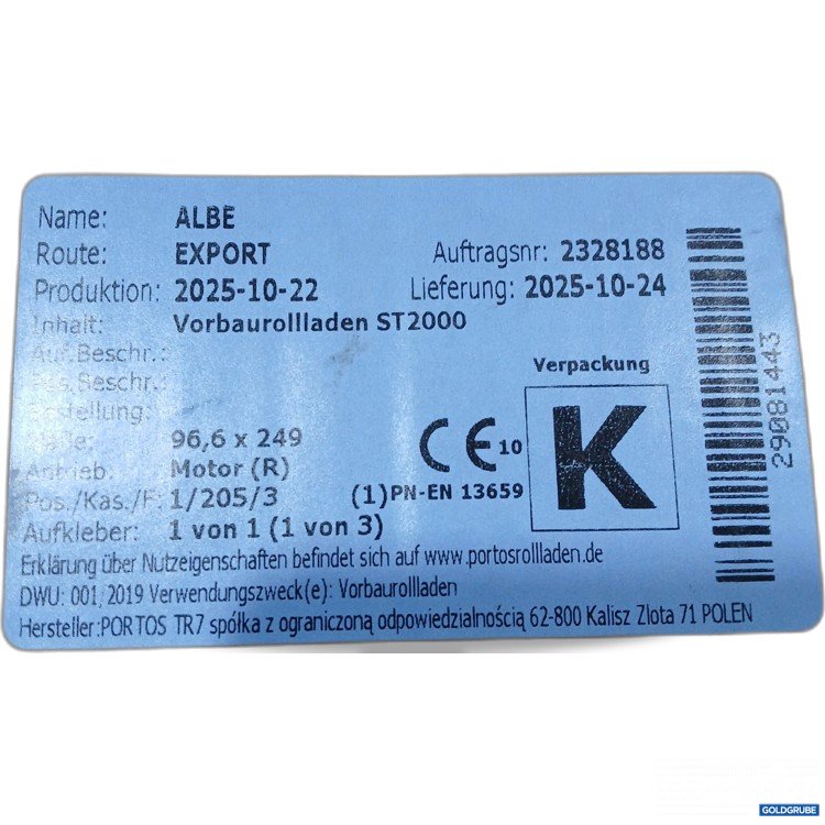 Artikel Nr. 953097: Albe Vorbaurolladen ST2000 96,6x249 