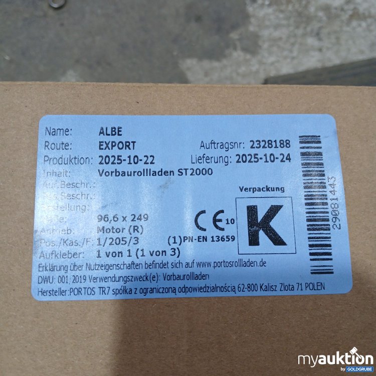 Artikel Nr. 953097: Albe Vorbaurolladen ST2000 96,6x249 