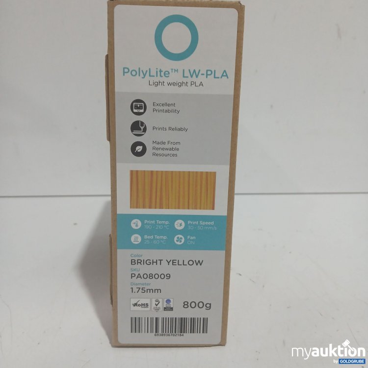 Artikel Nr. 994097 Artikel Nr. 994097: Polymaker 3D Printing Filament bright Yellow 1,75mm 800g