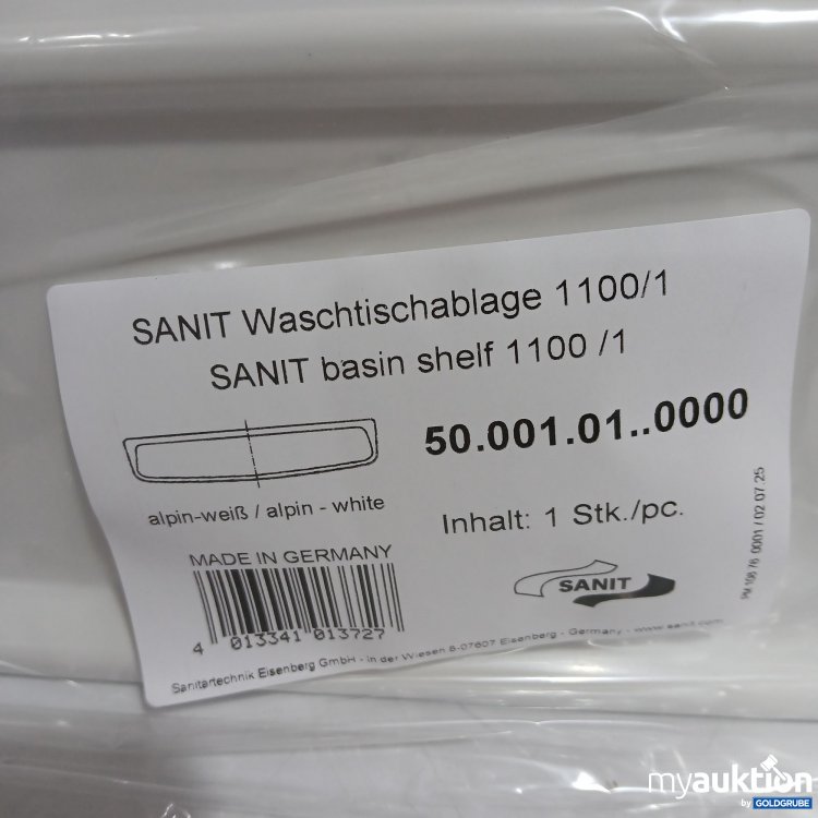 Artikel Nr. 443098: Sanit Waschtischablage 1100/1 alpin-weiß 