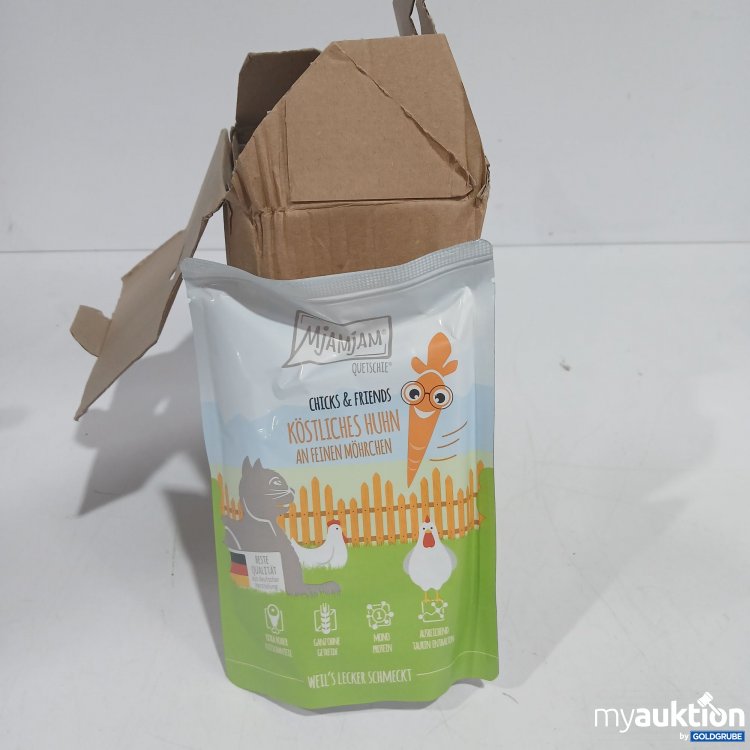 Artikel Nr. 845098: Mjamjam Quetschie Katzenfutter Chicks&Friends 6x300g