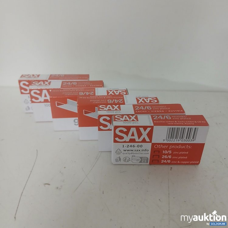 Artikel Nr. 902098: Sax Heftklammern 24/6 1000 St. 6er Pack 