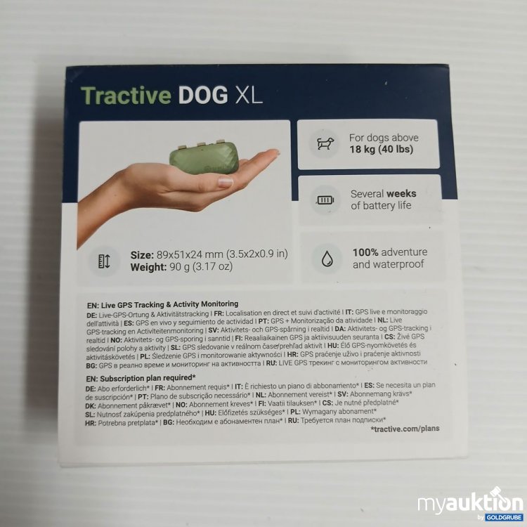 Artikel Nr. 978098: Tractive DOG XL GPS & WELLNESS MONITORING 90g 18kg