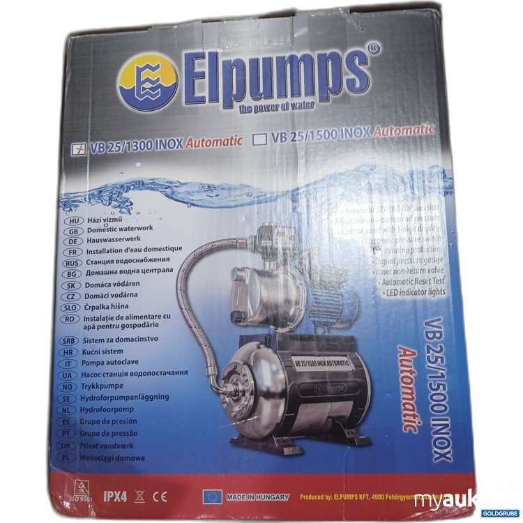 Artikel Nr. 985098 Artikel Nr. 985098: Elpumps Hauswasserwerk VB25/1300 Inox Automatic