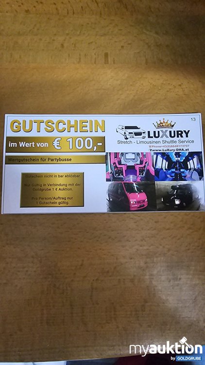 Artikel Nr. 397099: Gutschein für Partybusse im Wert von 100.-