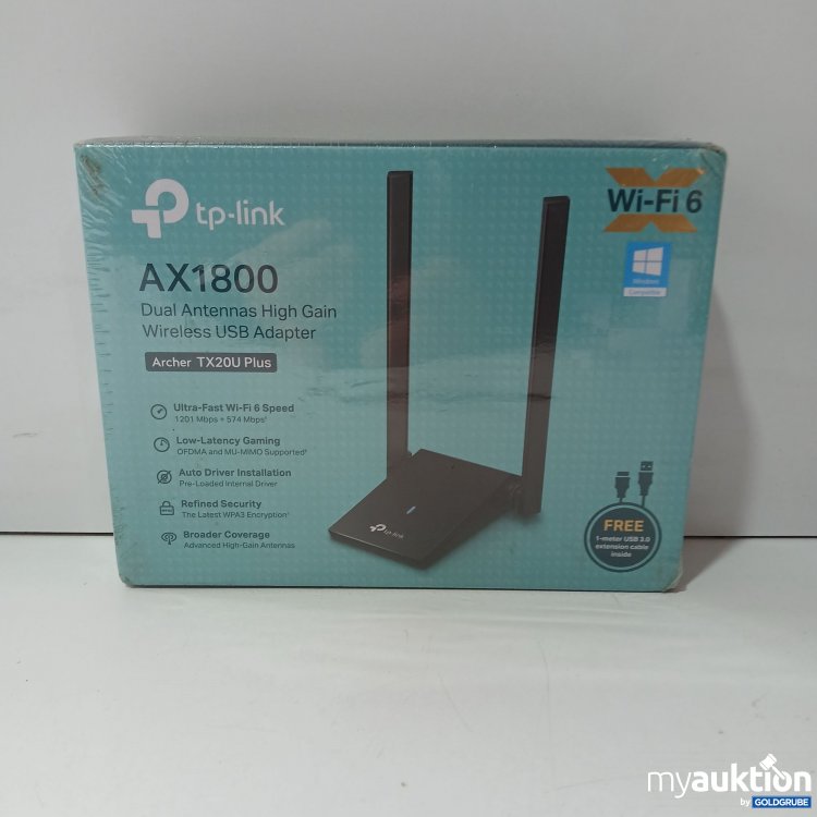 Artikel Nr. 437099 Artikel Nr. 437099: Tp Link AX1800 Wireless USB Adapter