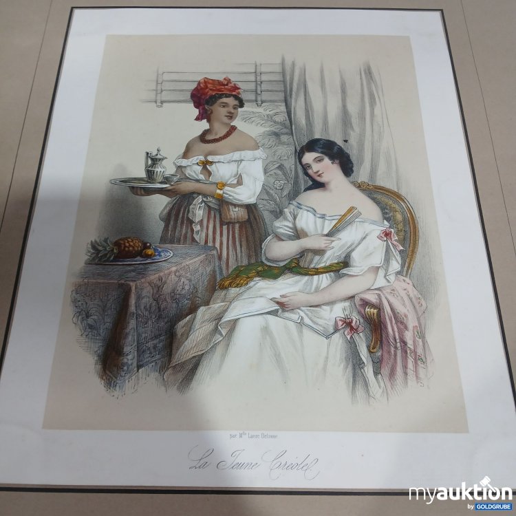 Artikel Nr. 953099: Par M11e Laure Delaune La Jeune Creolel Bild ca. 61x44cm 