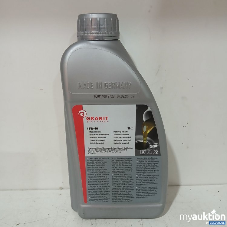 Artikel Nr. 990099: Granit 15W-40 Motoröl Uni 1l