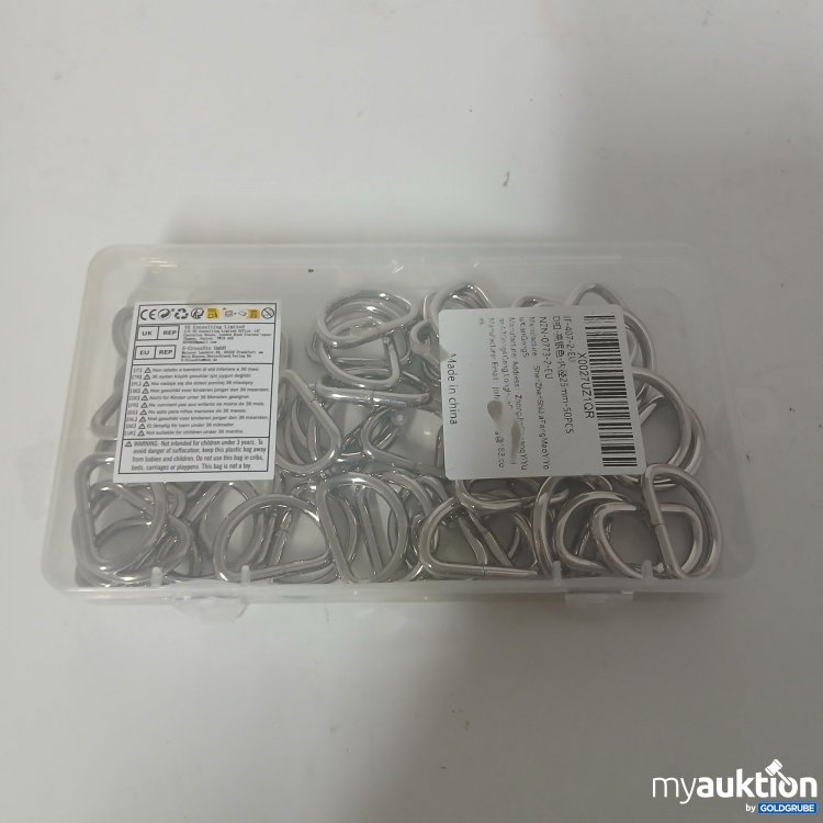 Artikel Nr. 913100: 50 Stück D Ring Metall