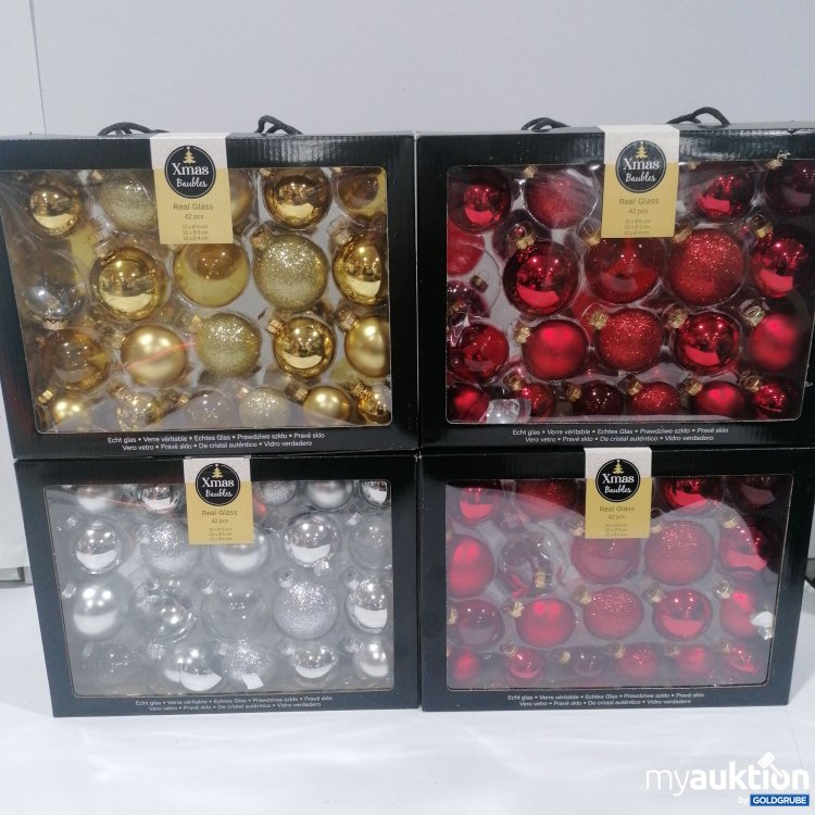 Artikel Nr. 916100: Christbaumkugeln aus Glas 4Pkg