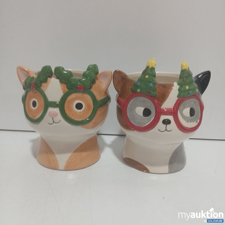 Artikel Nr. 940100 Artikel Nr. 940100: Diverse Blumentöpfe weihnachtlich Katze 2x