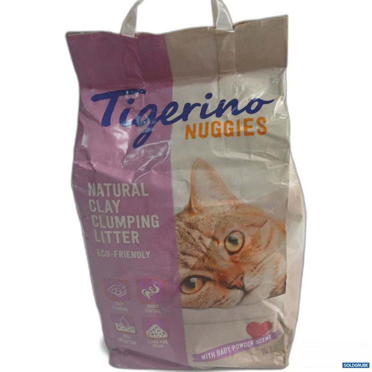 Artikel Nr. 951100: Tigerino Nuggies Natural Clay Clumping Litter with Baby Powder Scent 14L