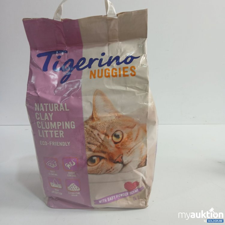 Artikel Nr. 951100: Tigerino Nuggies Natural Clay Clumping Litter with Baby Powder Scent 14L