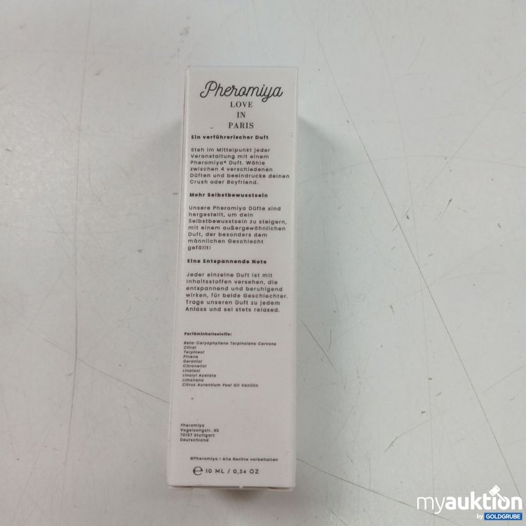 Artikel Nr. 984100 Artikel Nr. 984100: Pheromiya Love in Paris Parfumöl 10 ml
