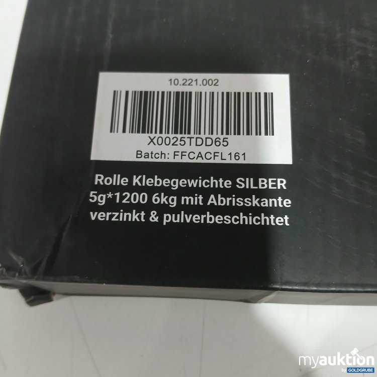 Artikel Nr. 472101 Artikel Nr. 472101: Haskyy Rolle Klebegewichte SILBER 5 g*1200 6 kg verzinkt & pulverbeschichtet