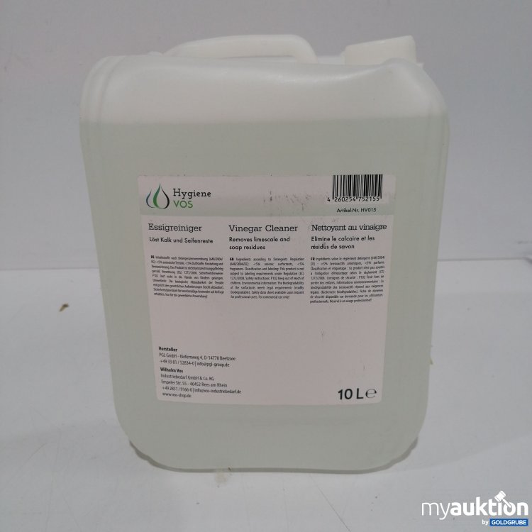 Artikel Nr. 885102: HygieneVos Essigreiniger 10L