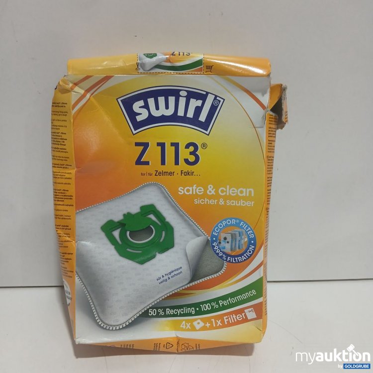 Artikel Nr. 938102: swirl Z 113 Staubsaugerbeutel 4x + 1x Filter