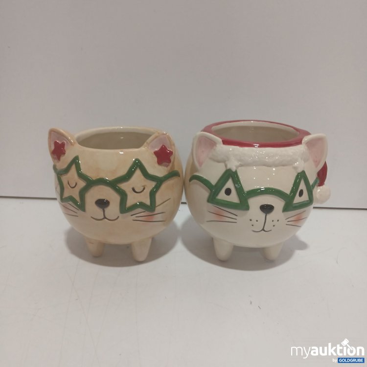Artikel Nr. 940102 Artikel Nr. 940102: Diverse Blumentöpfe Katze weihnachtlich hell 2x