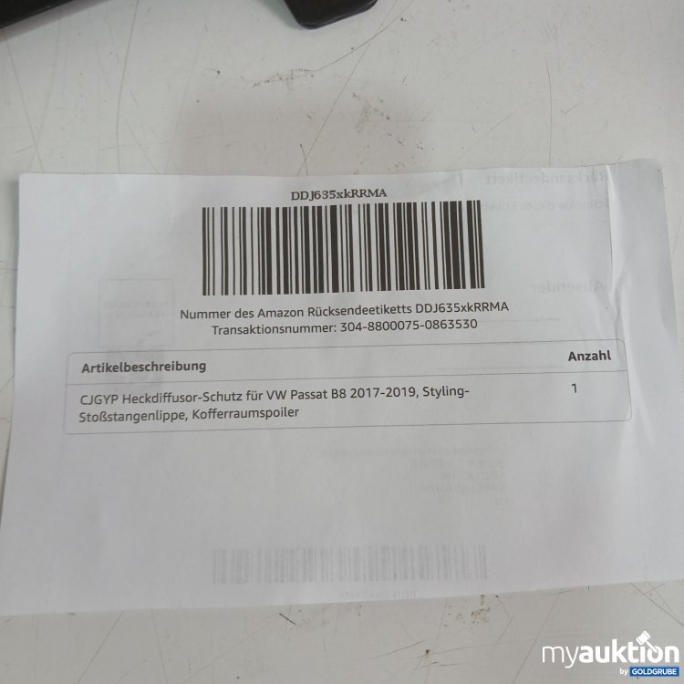 Artikel Nr. 981102 Artikel Nr. 981102: Heckdiffusor-Schutz für VW Passat B8 (2017-2019)