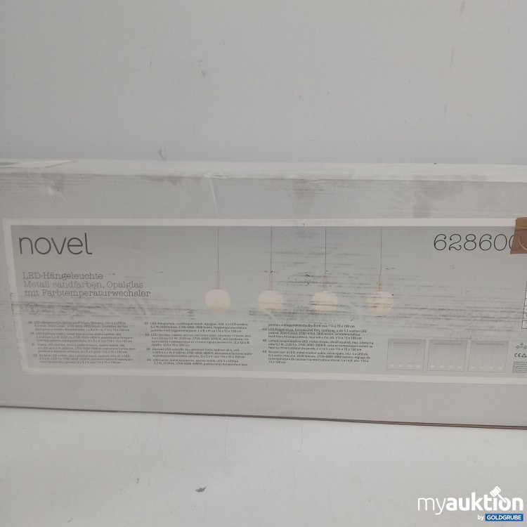 Artikel Nr. 986102 Artikel Nr. 986102: Novel LED-Hängeleuchte Metall-sandfarben Opalglas 62860016-02