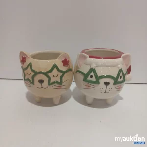 Artikel 940102: Diverse Blumentöpfe Katze weihnachtlich hell 2x