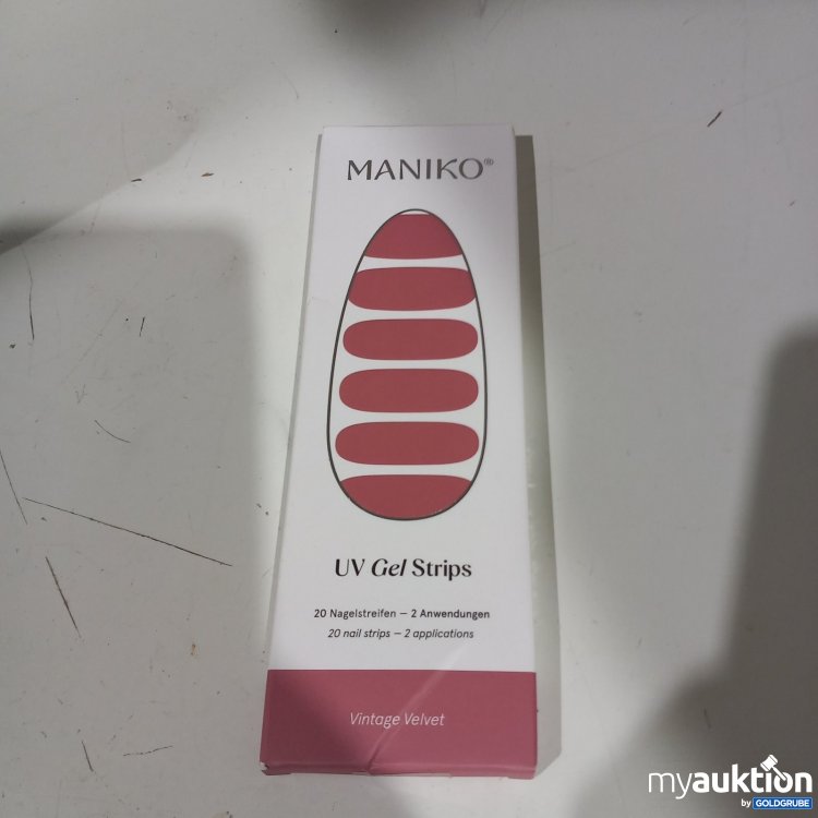 Artikel Nr. 470103 Artikel Nr. 470103: MANIKO UV Gel Strips 20 Nagelstreifen Vintage Velvet