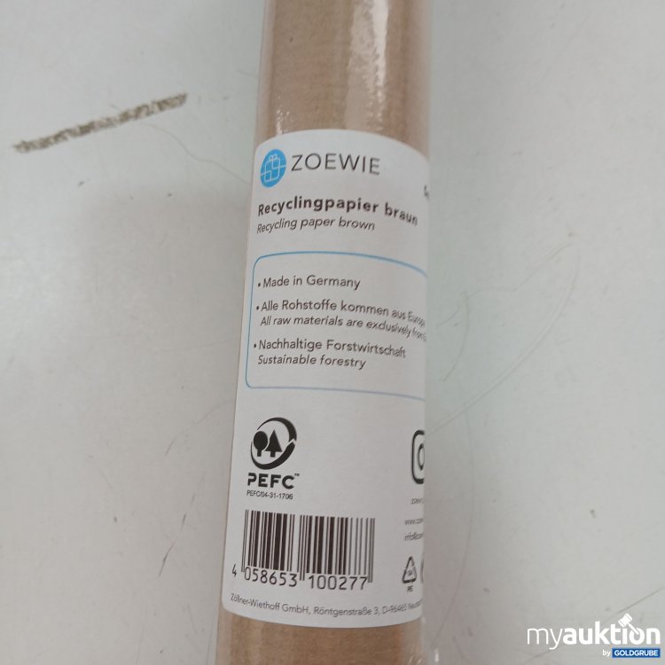 Artikel Nr. 959106: Zoewie Recyclingpapier braun 5mx1 3 Stk 