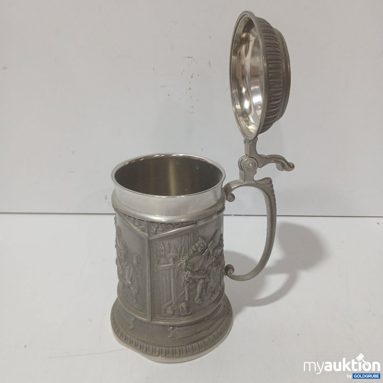 Artikel Nr. 988106 Artikel Nr. 988106: Artina SKS Bierkrug Rein Zinn Motiv Mittelalter Höhe ohne Deckel ca 14cm