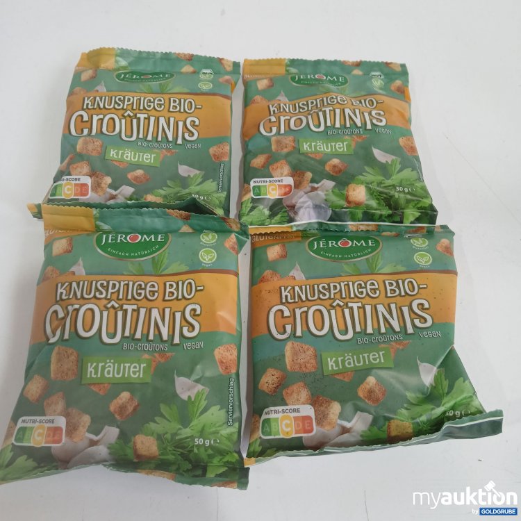 Artikel Nr. 816108 Artikel Nr. 816108: Jerome Knusprige Bio Croutinis Kräuter je 50g