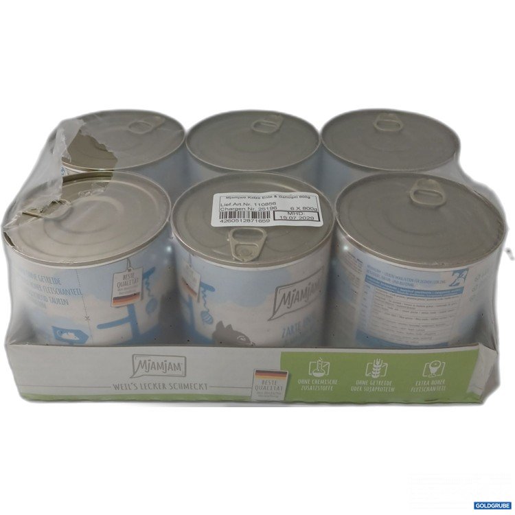 Artikel Nr. 980108 Artikel Nr. 980108: Mjamjam Katzenfutter Ente & Geflügel 6×800g