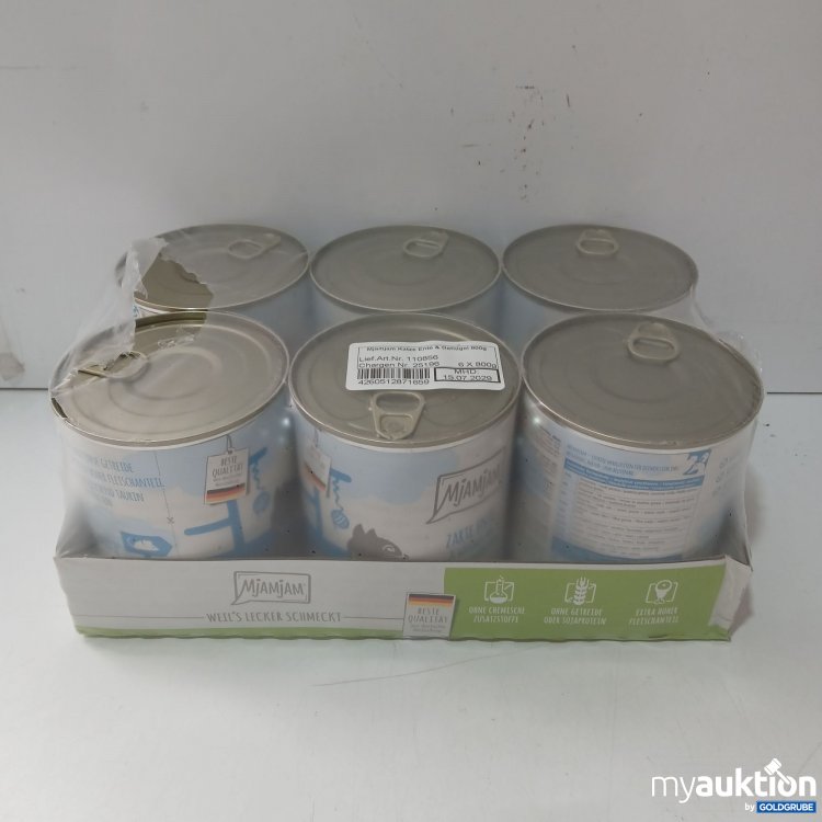 Artikel Nr. 980108 Artikel Nr. 980108: Mjamjam Katzenfutter Ente & Geflügel 6×800g