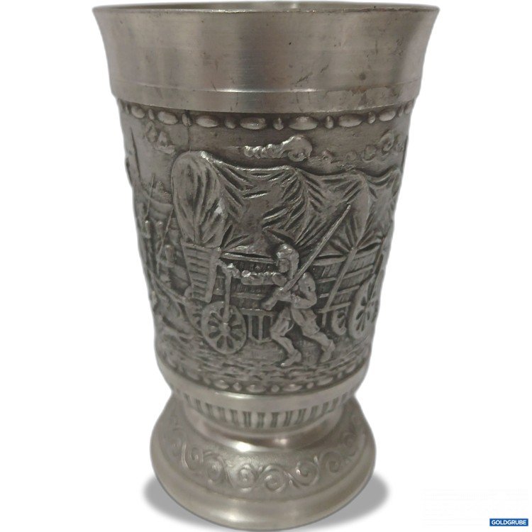 Artikel Nr. 988108 Artikel Nr. 988108: Artina SKS Zinnbecher aus 95%Zinn Motiv Mittelalter DM ca 8,5cm, Höhe ca 14cm