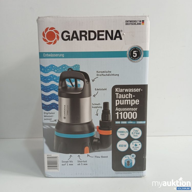 Artikel Nr. 865109: Gardena Entwässerung Klarwasser Tauchpumpe Aquasensor 11000