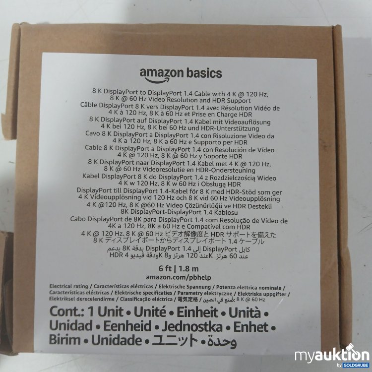 Artikel Nr. 971109 Artikel Nr. 971109: Amazon Basics 1,4 Kabel m. 4K 120Hz