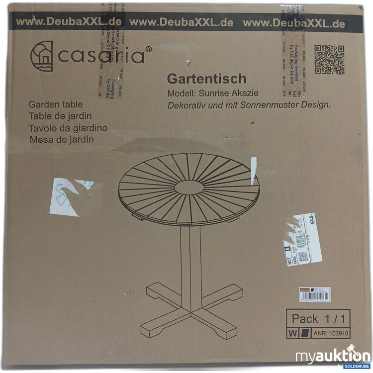 Artikel Nr. 443110: DeubaXXL Casaria Gartentisch Sunrise Akazie 103910 