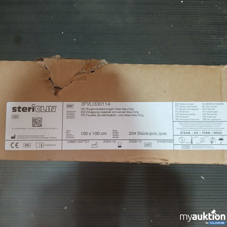 Artikel Nr. 815110 Artikel Nr. 815110: SteriClin Bogenverpackungen Vlies blau 100x100cm